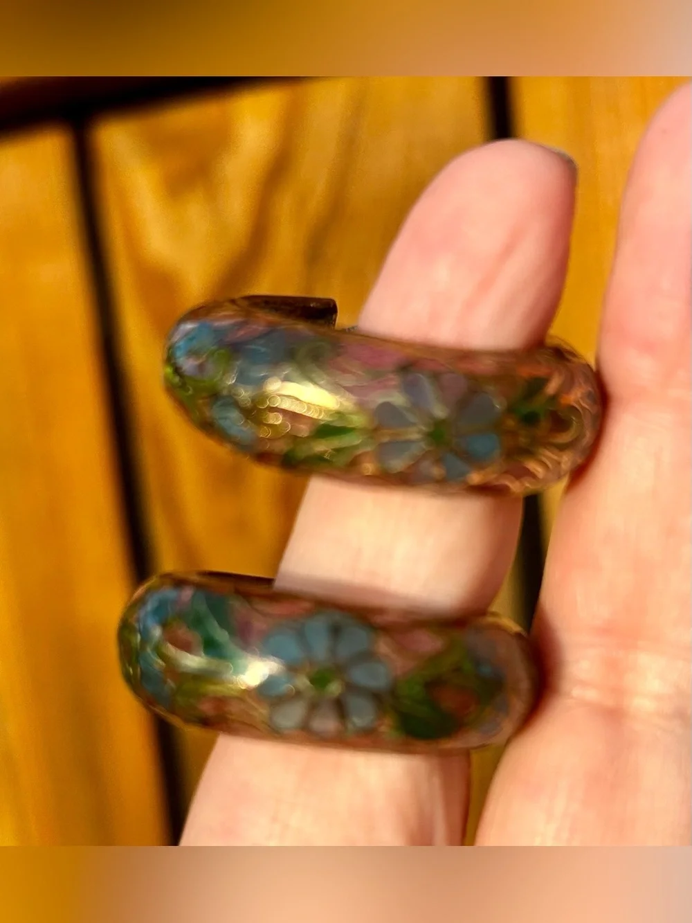 Vintage Earrings Asian Plique A Jour 